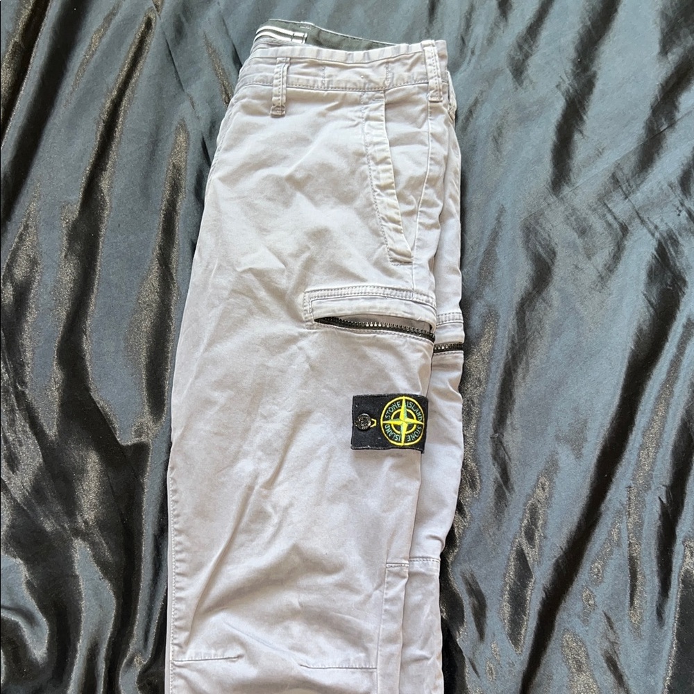 Stone Island Light Gray Cargo Pants